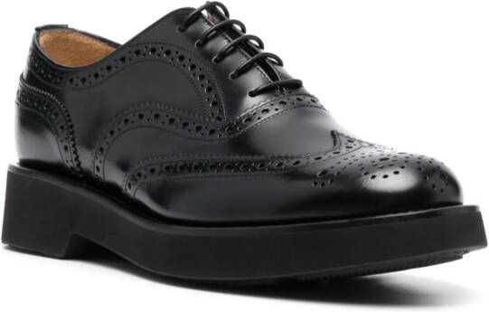 Church's perforated leather oxfords Black