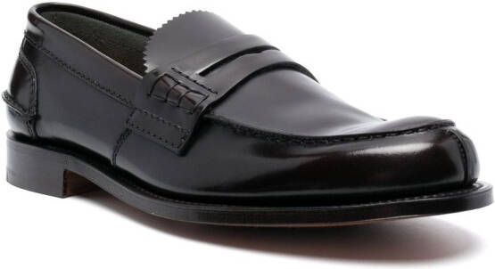 Church's polished-finish calf-leather loafers Brown