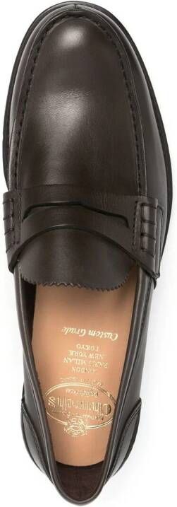 Church's polished-finish round-toe loafers Brown
