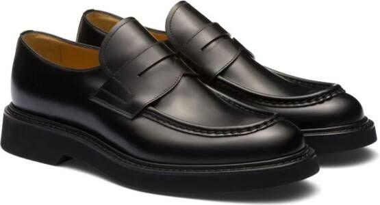 Church's seam-detail leather loafers Black