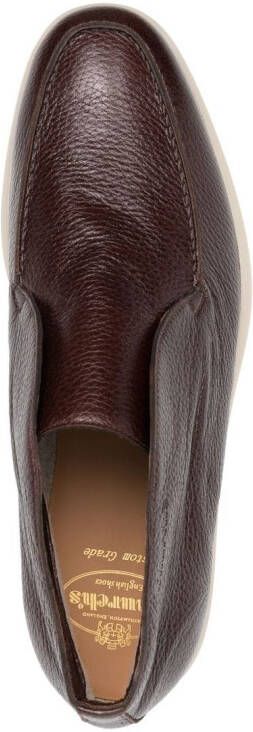 Church's slip-on pebble-leather boots Brown