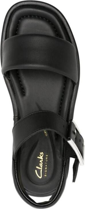Clarks Alda 30mm flatform sandals Black