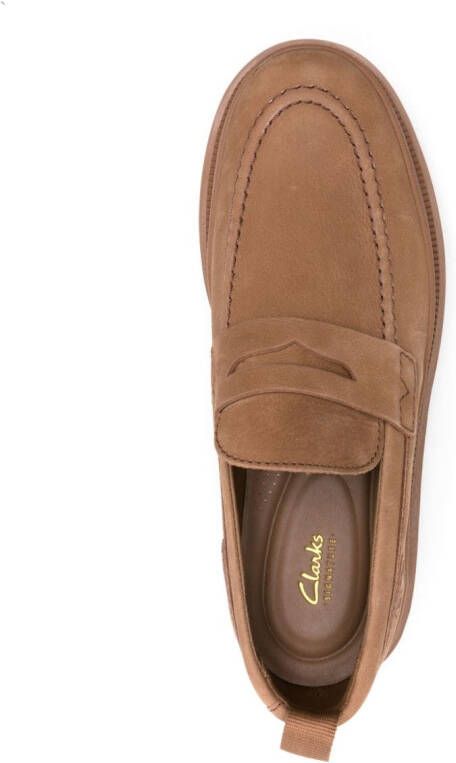 Clarks Badell Step leather loafers Brown