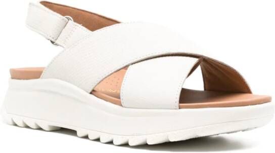 Clarks DashLite Wish leather sandals White