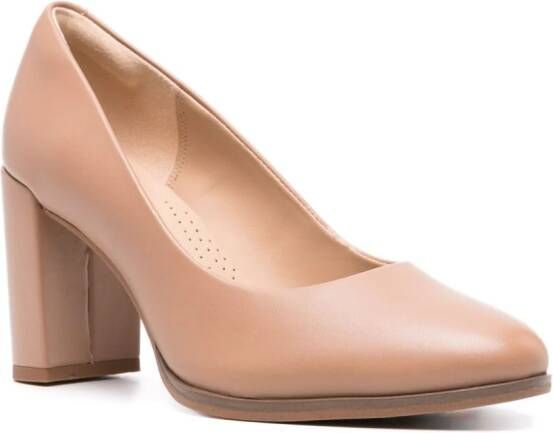 Clarks Freva 85mm leather pumps Pink