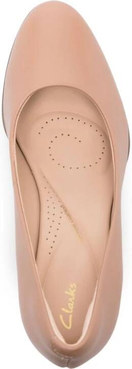 Clarks Freva 85mm leather pumps Pink