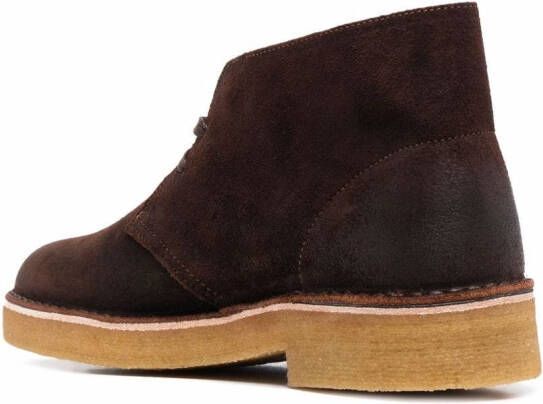 Clarks lace-up suede desert boots Brown