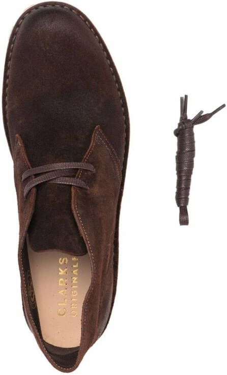 Clarks lace-up suede desert boots Brown