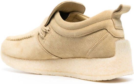 Clarks lace-up suede loafers Neutrals