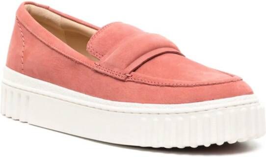 Clarks Mayhill Cove nubuck loafers Pink