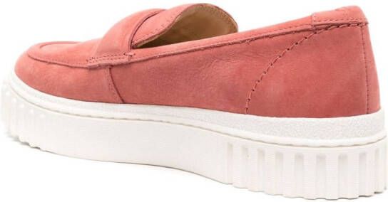 Clarks Mayhill Cove nubuck loafers Pink