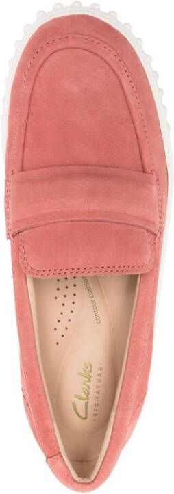 Clarks Mayhill Cove nubuck loafers Pink