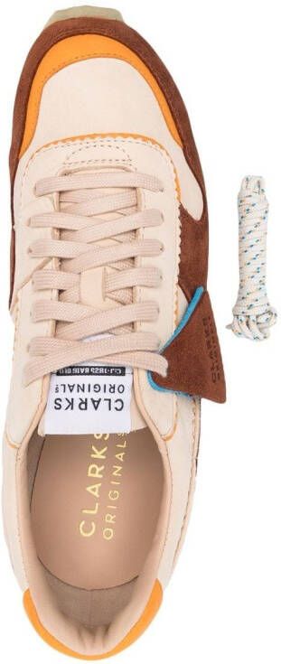 Clarks Originals colour-block panelled low-top sneakers Neutrals