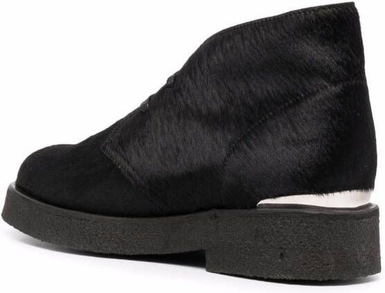 Clarks Originals fur-effect lace-up desert boots Black