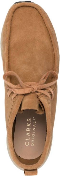 Clarks Originals lace-up chunky-sole suede boots Brown