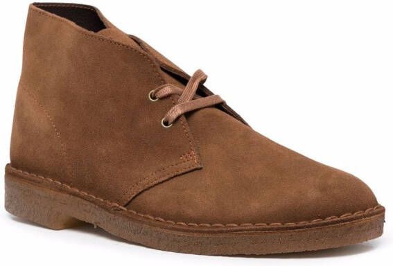 Clarks Originals lace-up suede boots Brown