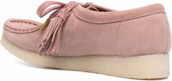 Clarks Originals lace-up suede Oxford shoes Pink