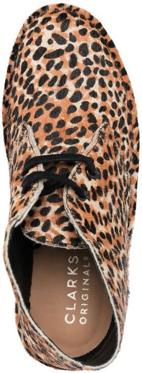 Clarks Originals leopard-print desert boots Brown