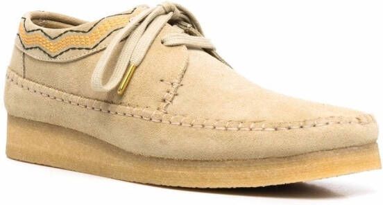 Clarks Originals suede lace-up boat shoes Neutrals