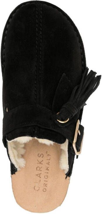 Clarks Originals Trek leather mules Black
