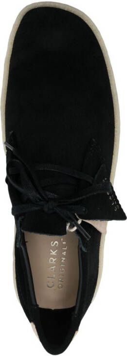 Clarks Originals Wallabee lace-up suede loafers Black