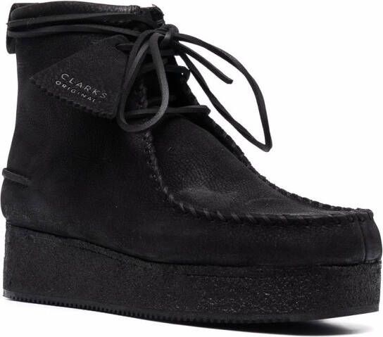 Clarks Originals Wallabee leather boots Black
