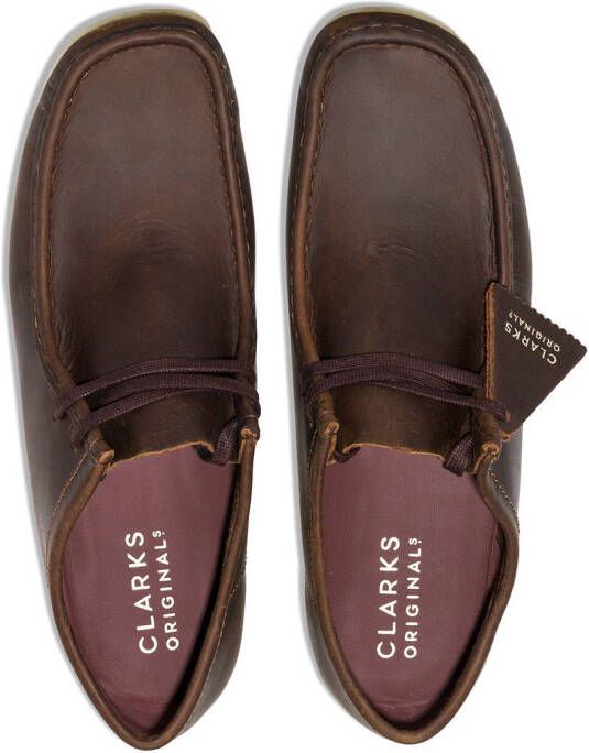 Clarks Originals Wallabee leather lace-up boots Brown