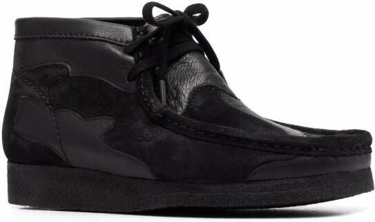 Clarks Originals Wallabee Patch camouflage boots Black