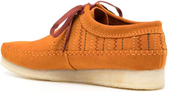 Clarks Originals Weaver suede lace-up shoes Orange