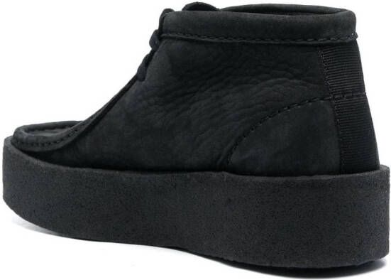 Clarks suede lace-up ankle boots Black