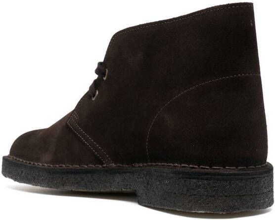 Clarks suede lace-up boots Brown