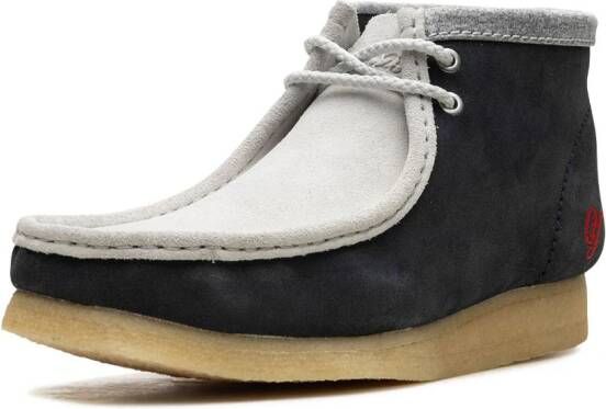 Clarks Wallabee "Navy Grey" suede boots Blue