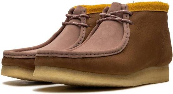 Clarks Wallabee nubuck-leather boots Brown