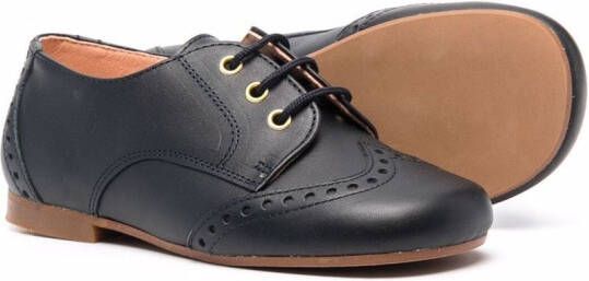 CLARYS embossed derby shoes Blue
