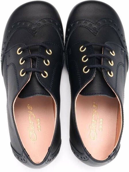 CLARYS embossed derby shoes Blue