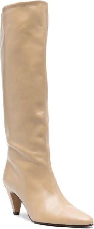Claudie Pierlot knee-high 75mm boots Neutrals