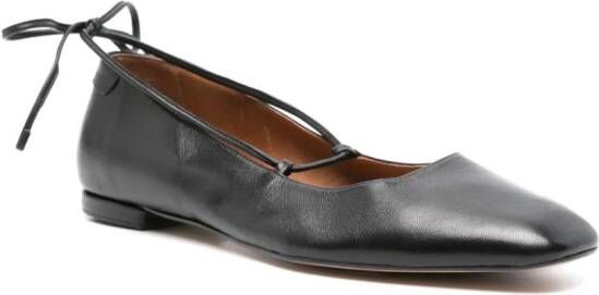 Claudie Pierlot leather ballerina shoes Black