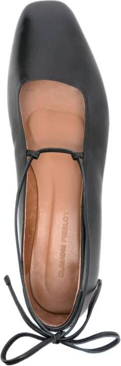 Claudie Pierlot leather ballerina shoes Black