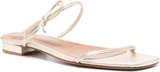 Claudie Pierlot metallic slingback leather sandals Gold
