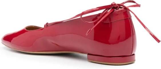 Claudie Pierlot patent leather ballerina shoes Red