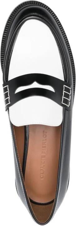 Claudie Pierlot two-tone design leather loafers Black