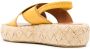 Clergerie Adom 50 Leather Flatform Sandals Yellow - Thumbnail 3