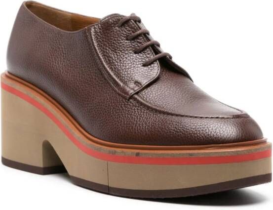 Clergerie Anja 75mm leather oxford shoes Brown