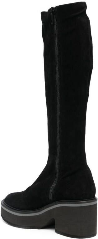 Clergerie Anki 75mm knee-high suede boots Black