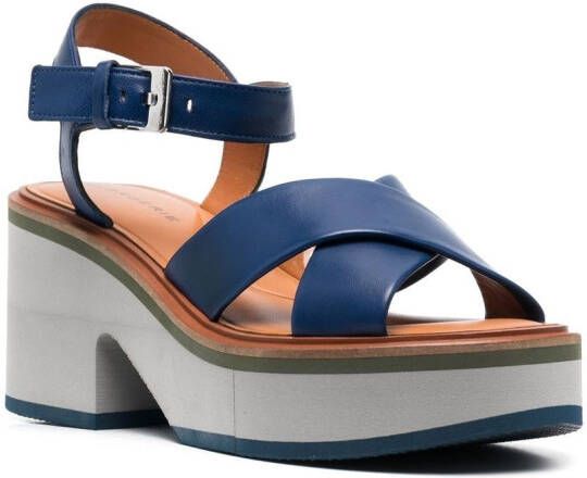 Clergerie Charline leather sandals Blue
