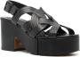Clergerie Chou 95mm leather platform sandals Black - Thumbnail 2