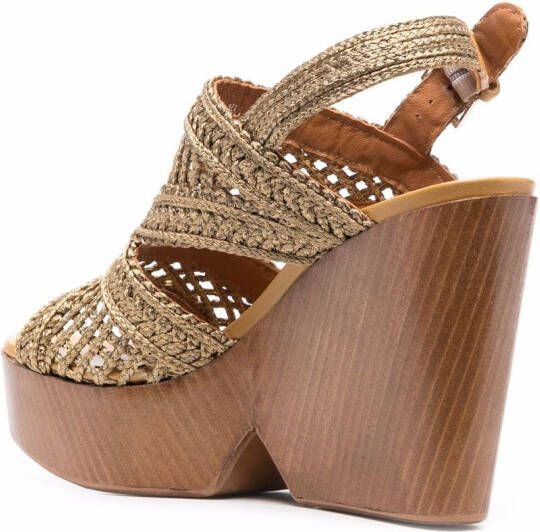 Clergerie Didyresine platform crochet sandals Brown