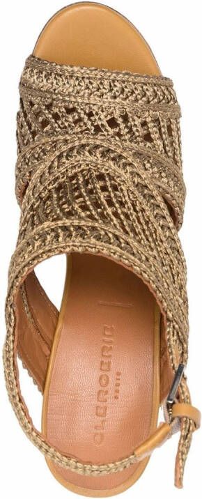 Clergerie Didyresine platform crochet sandals Brown