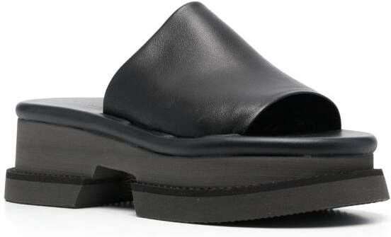 Clergerie Faith platform leather sandals Black
