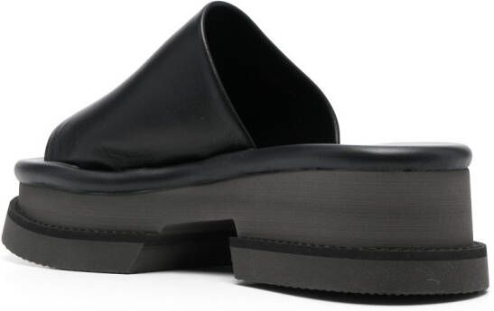 Clergerie Faith platform leather sandals Black